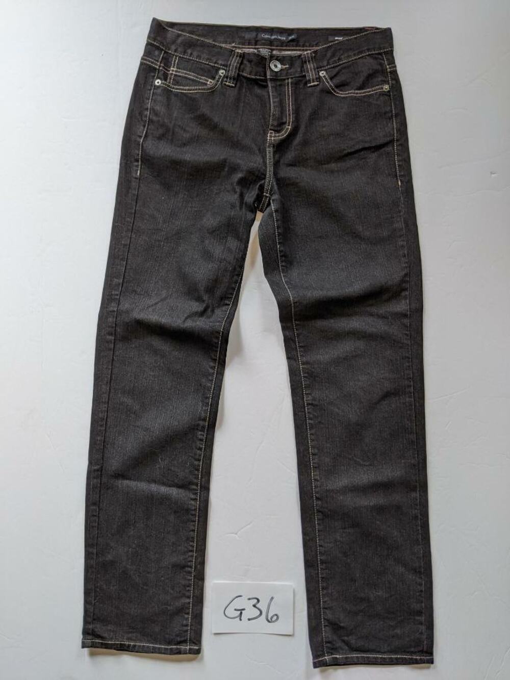 Calvin Klein Black Jeans Size 10 Skinny Stretch Womens -0820G36